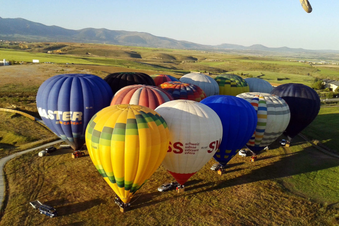 Vista del conjunto de globos desde el aire